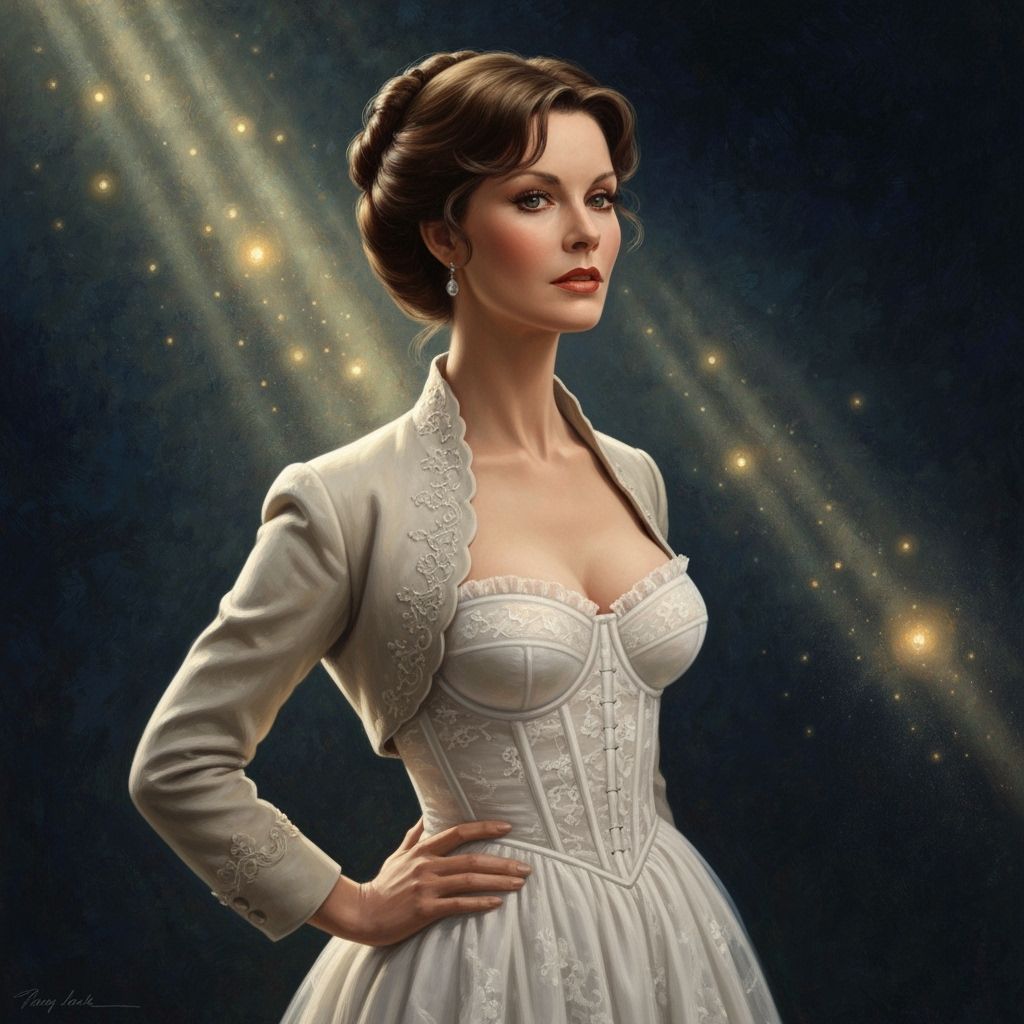 Impressionist Portrait of a Woman in Nighttime Setting