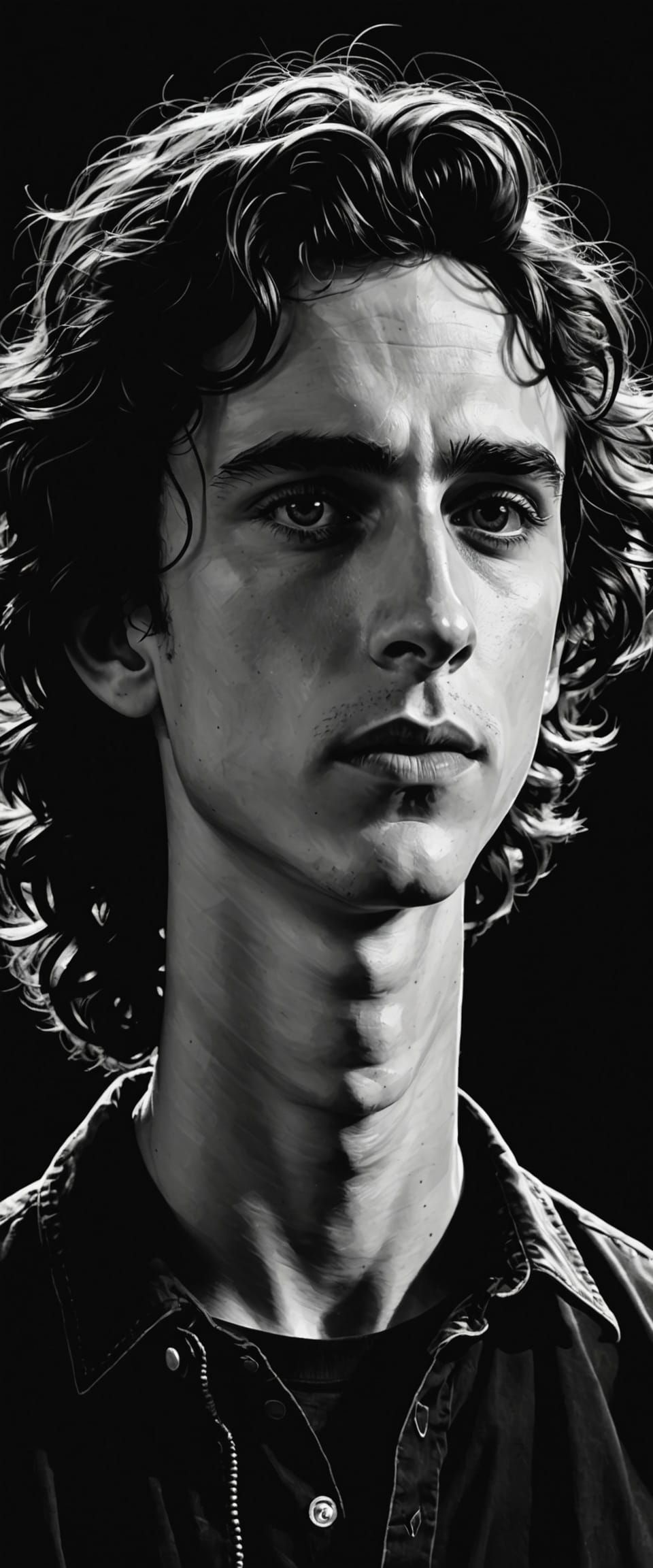 Brooding Roma Youth in Film Noir Style