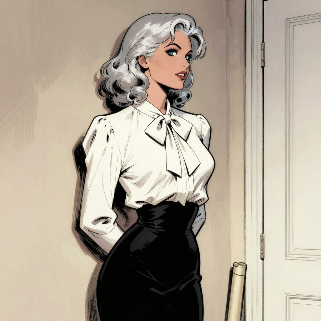 Regal Woman in Comic Book Style