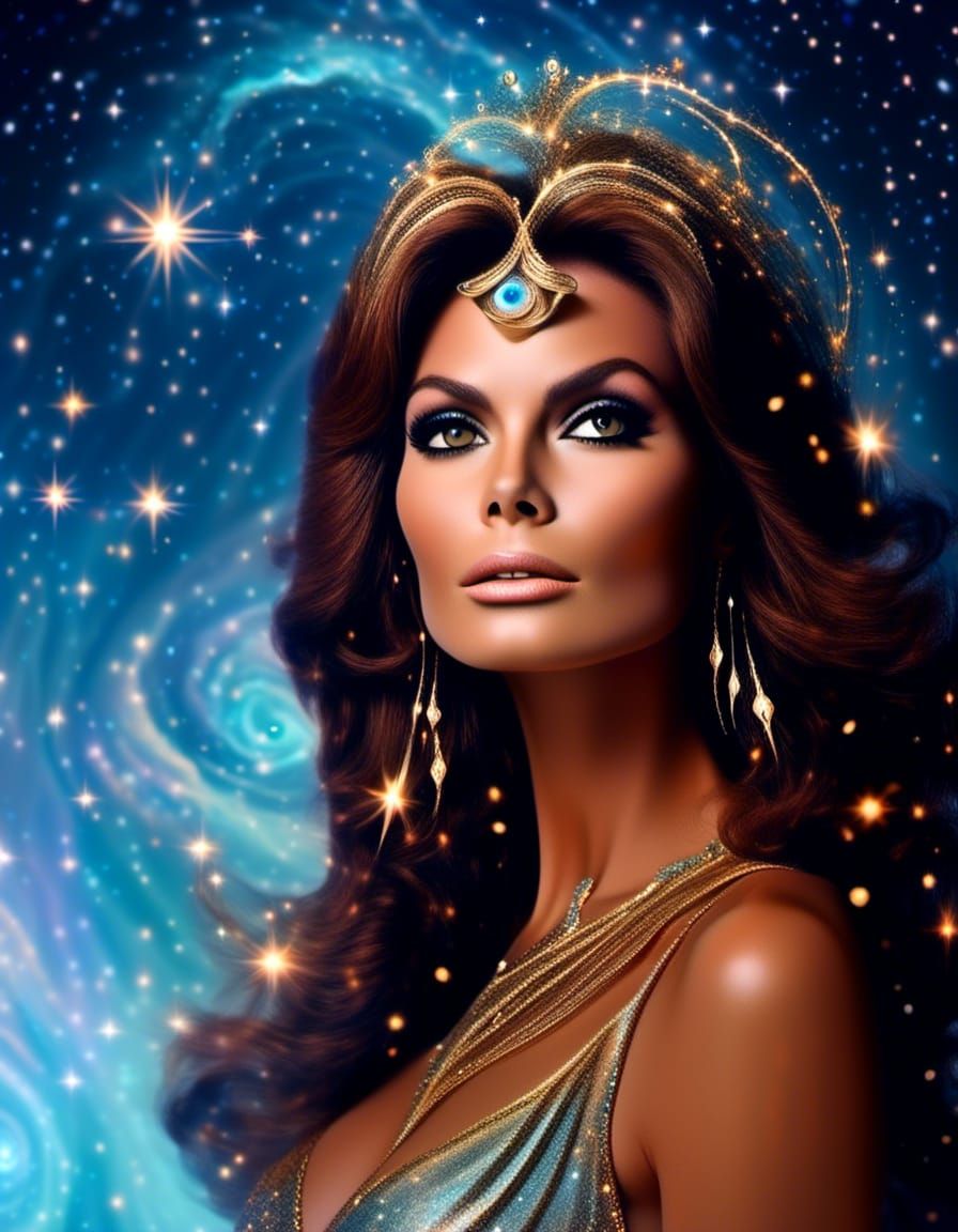 Arabian Space Princess in Space Opera Style