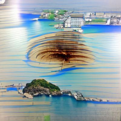 Futuristic Island Cityscape: Digital Art