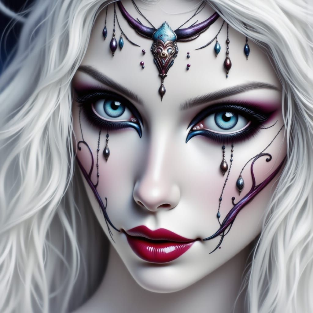 Ultra Cute Woman as White Devil