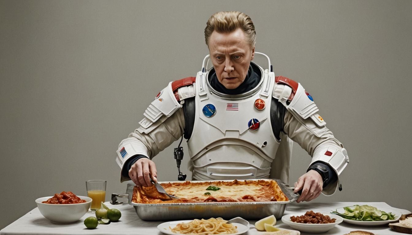 Christopher Walken Space Marine Makes Lasagne