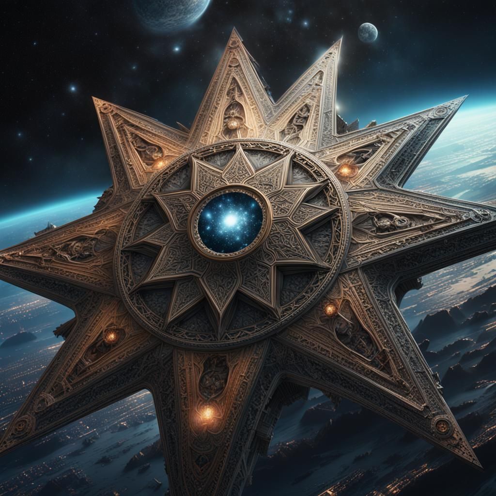 Epic Star Close-Up: Cinematic Digital Matte Painting