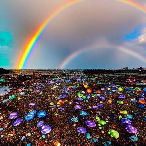 Abstract Rainbow Spectrum of Light and Color