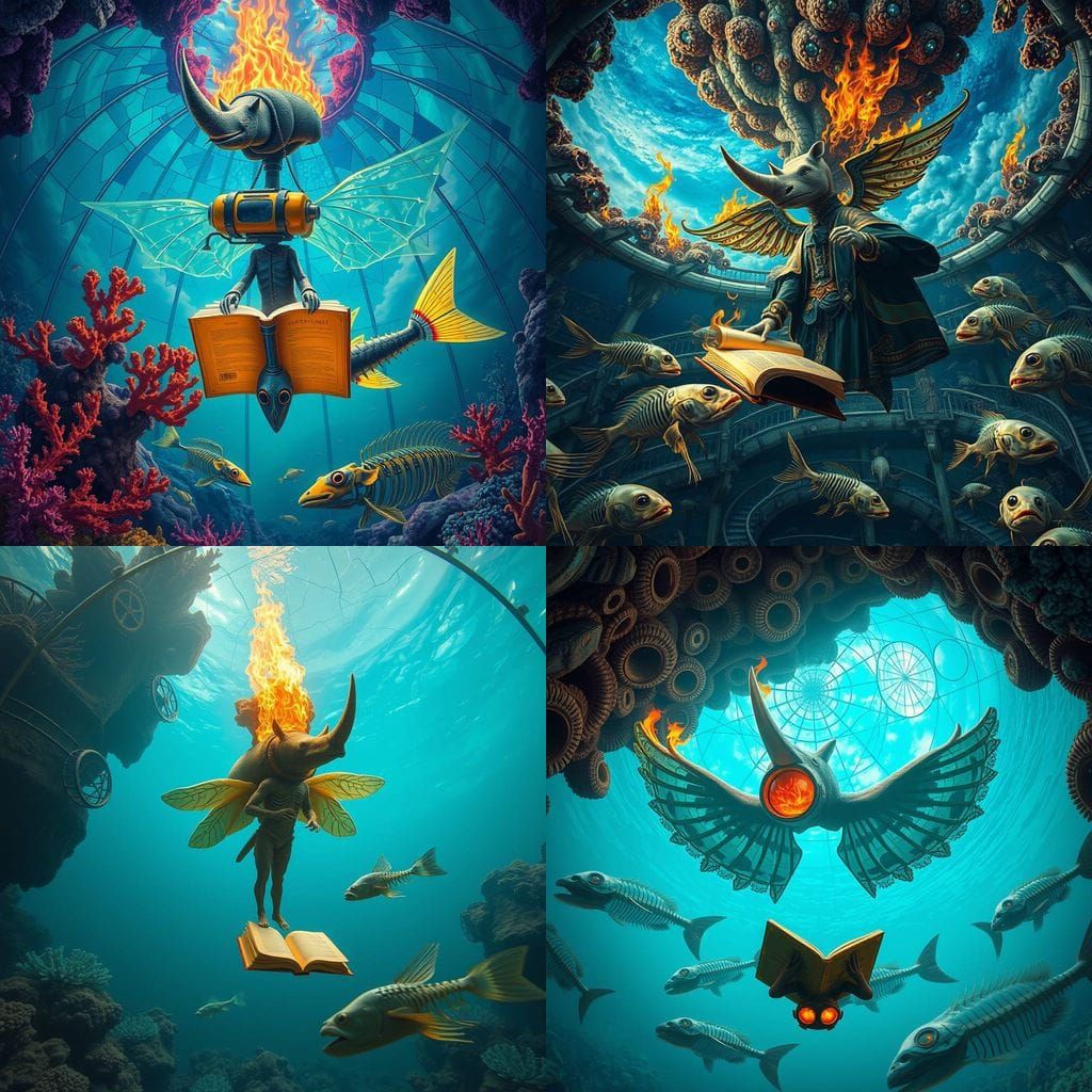 Underwater Flame Observatory with Coral Telescopes