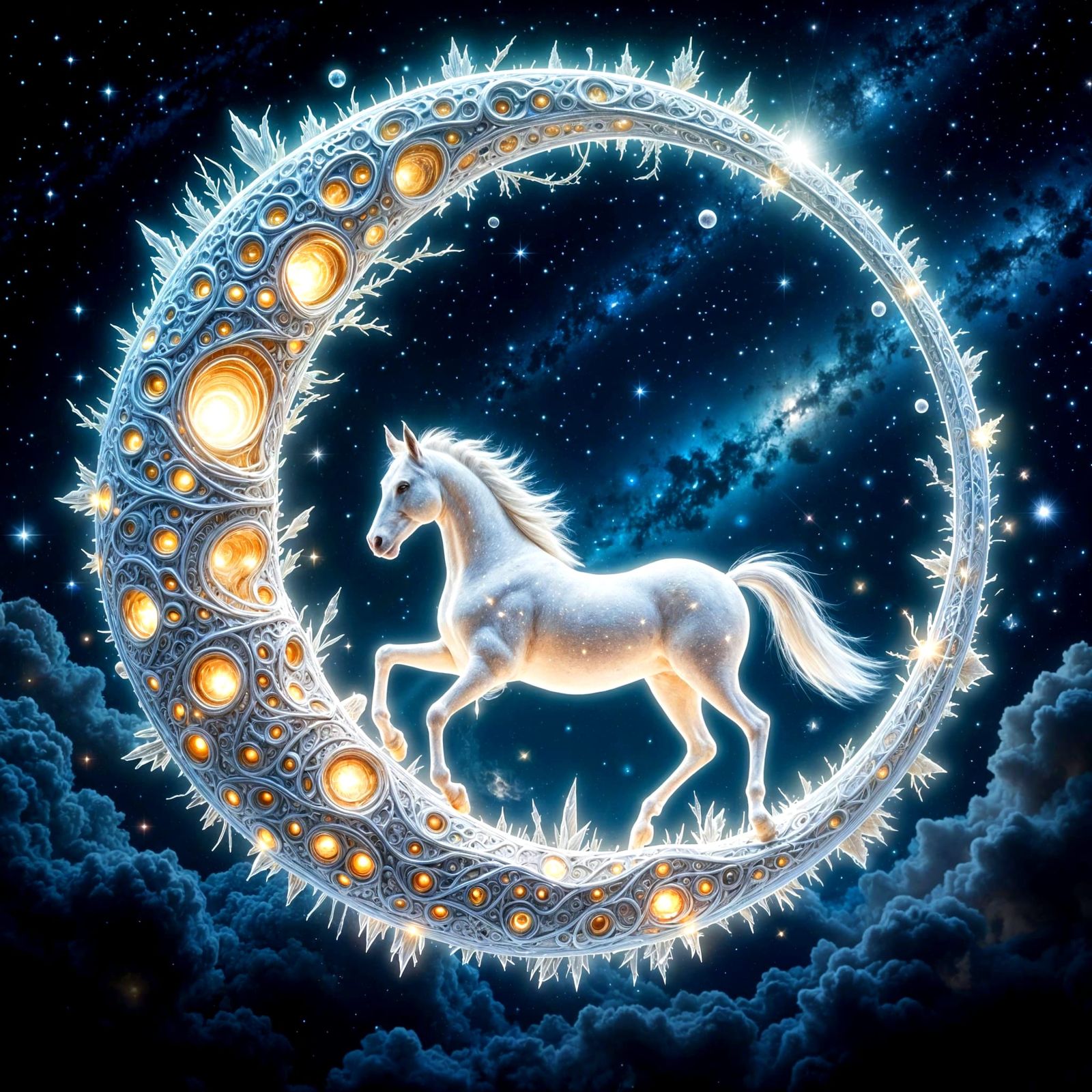 Galactic Horse Carriage of Light in Starry Space