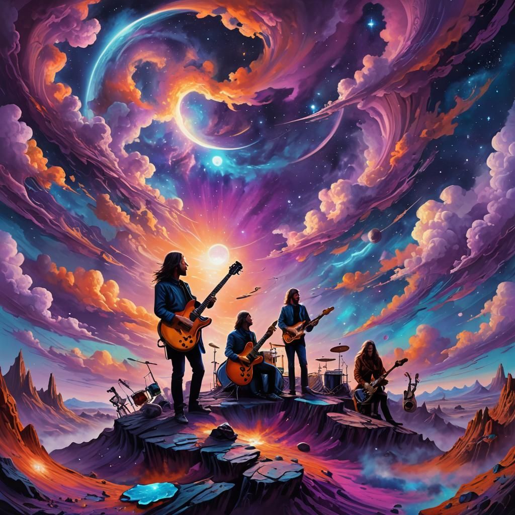 Universum Band in a Salvador Dali Dreamscape