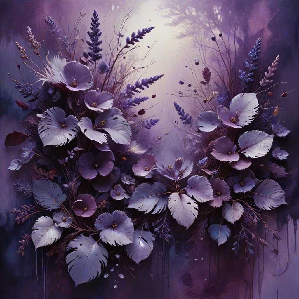 Dreamlike Purple Landscape with Enchanting Atmosphere