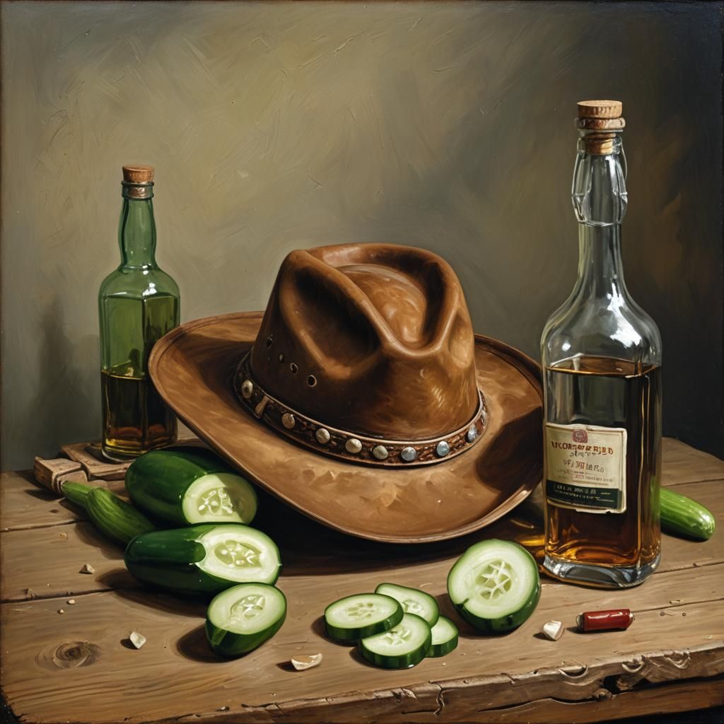 Cowboy Still Life in Dutch Golden Age Style