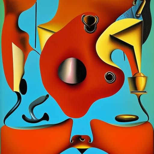 Surreal Abstract Portrait in Style of Salvador Dali