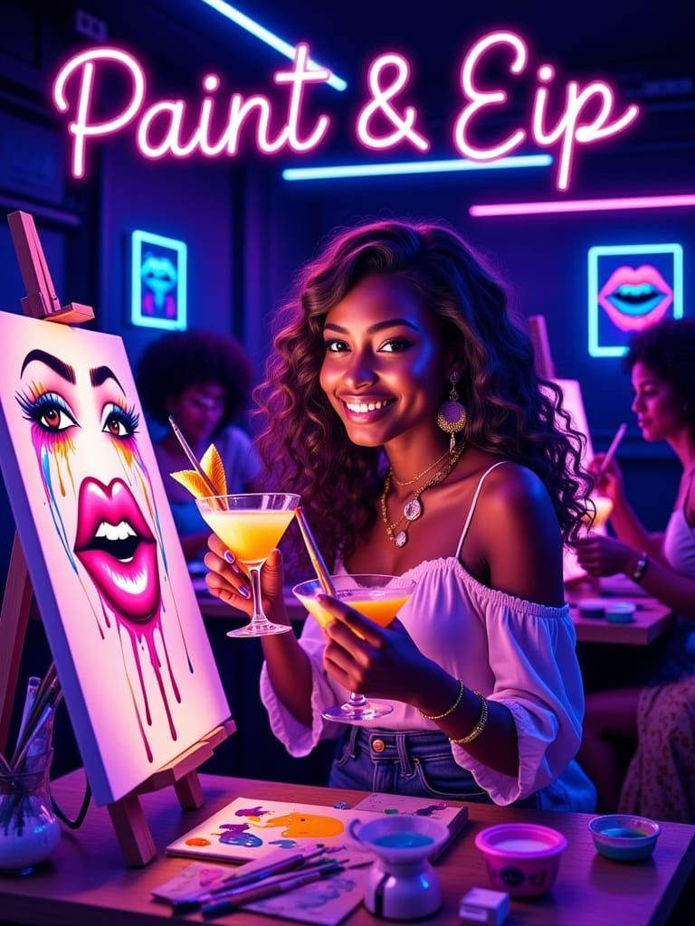 Vibrant Urban Women Unleash Creativity in a Playful Paint & ...