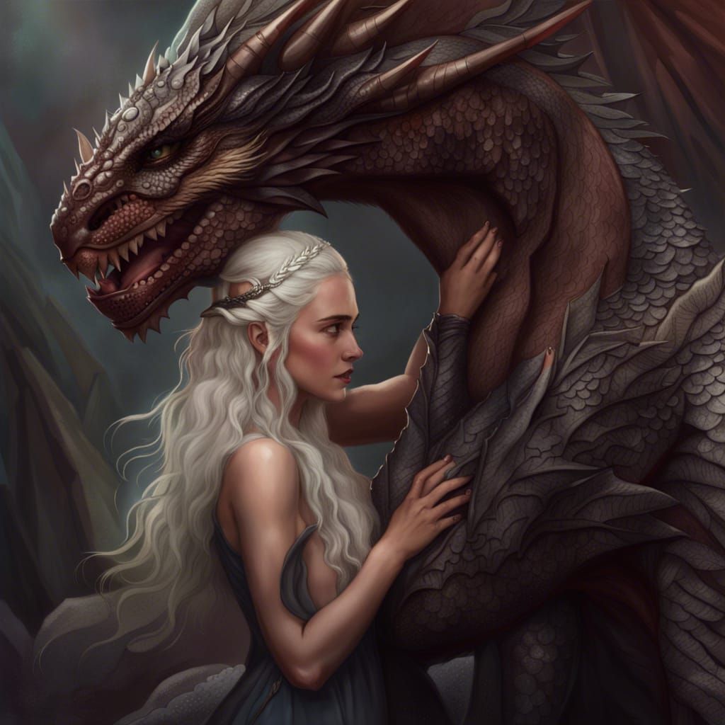 Mother Embraces Dragon in Loving Image