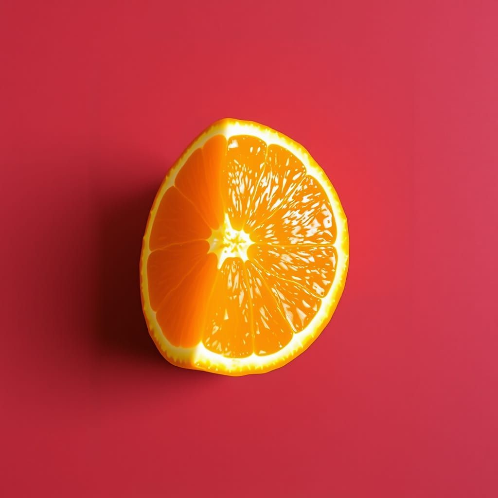 Vibrant Orange Color Field Art