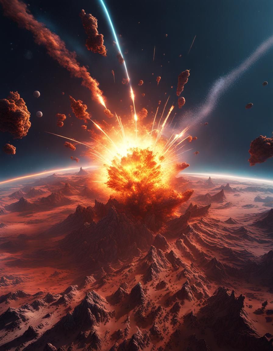 Spectacular Planetary Explosion in Space: Fantasy Concept Ar...