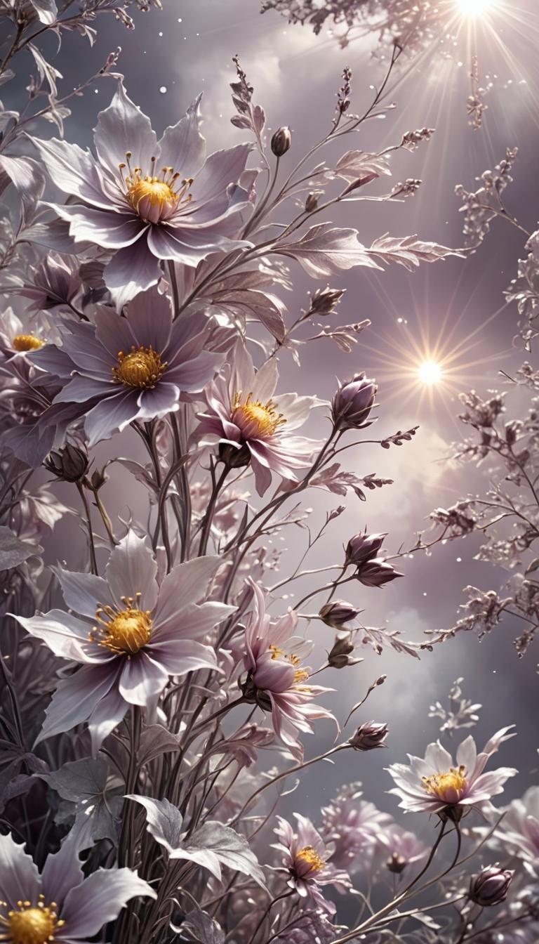 Ethereal Floral Fantasy Art in Soft Focus