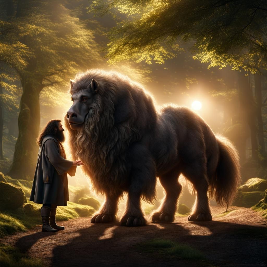 Hagrid Cares for a Hippogriff in High Resolution