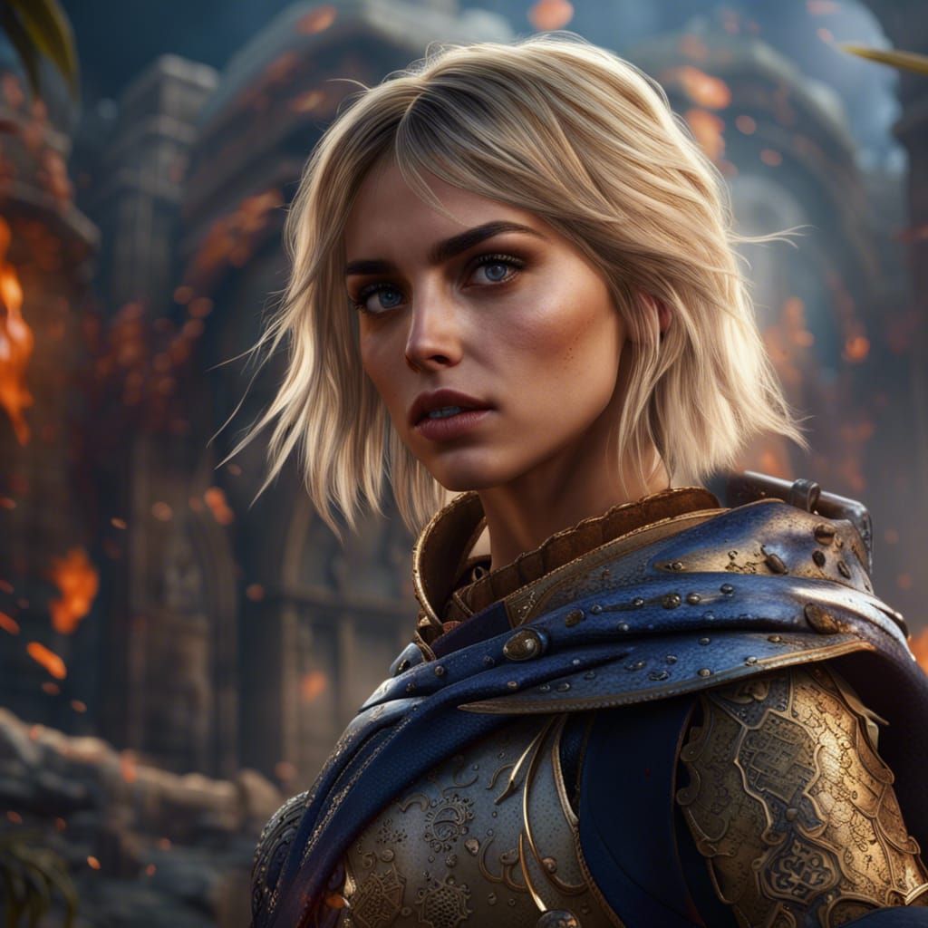 Ana De Armas as Young Blonde Fighter