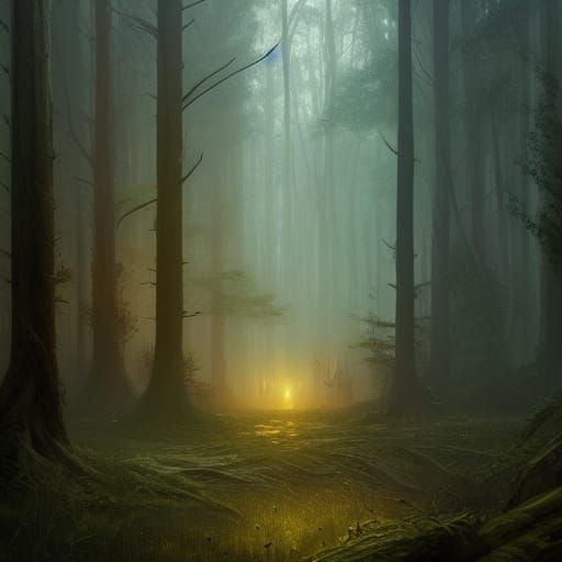 Dark Fantasy Forest Concept Art in 8K Resolution