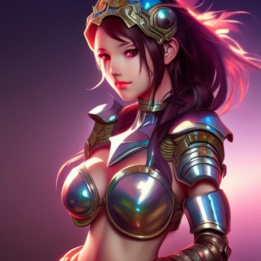 Anime Girl Portrait in Hyperdetailed Style