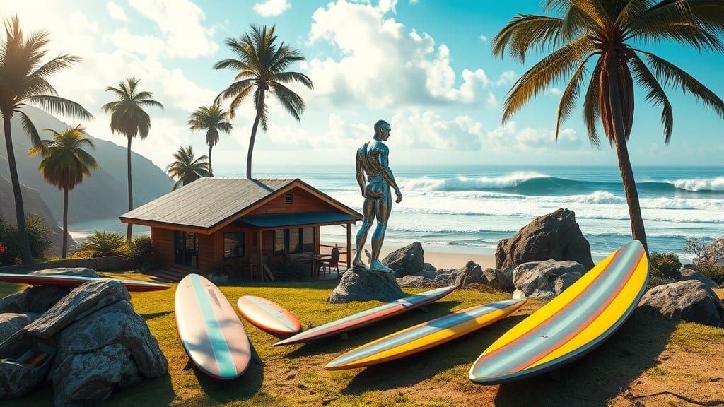 Serene Surfer's Chalet Amidst Maverick's Majestic Waves