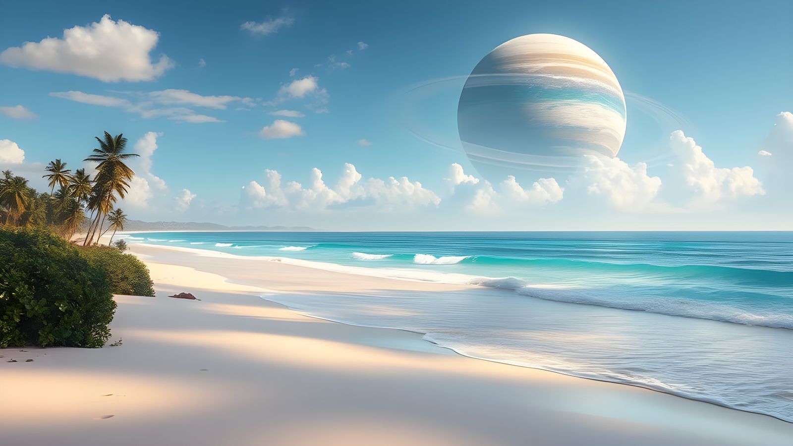 Lush Oasis on a Gas Giant's Tilted Moon