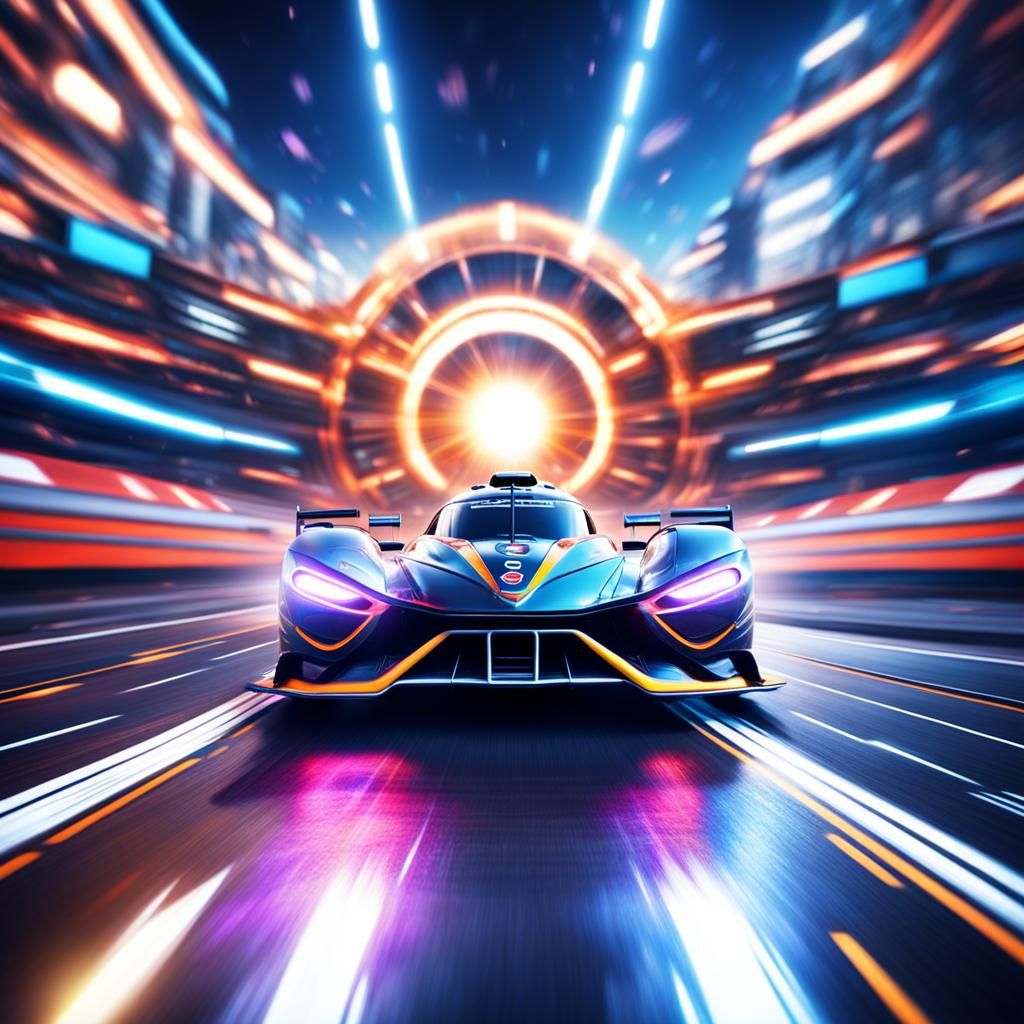 Futuristic Space Race Championship: Digital Matte Painting