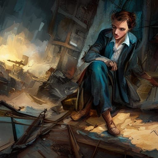 Battleworn Detail Against Colorful Backdrop