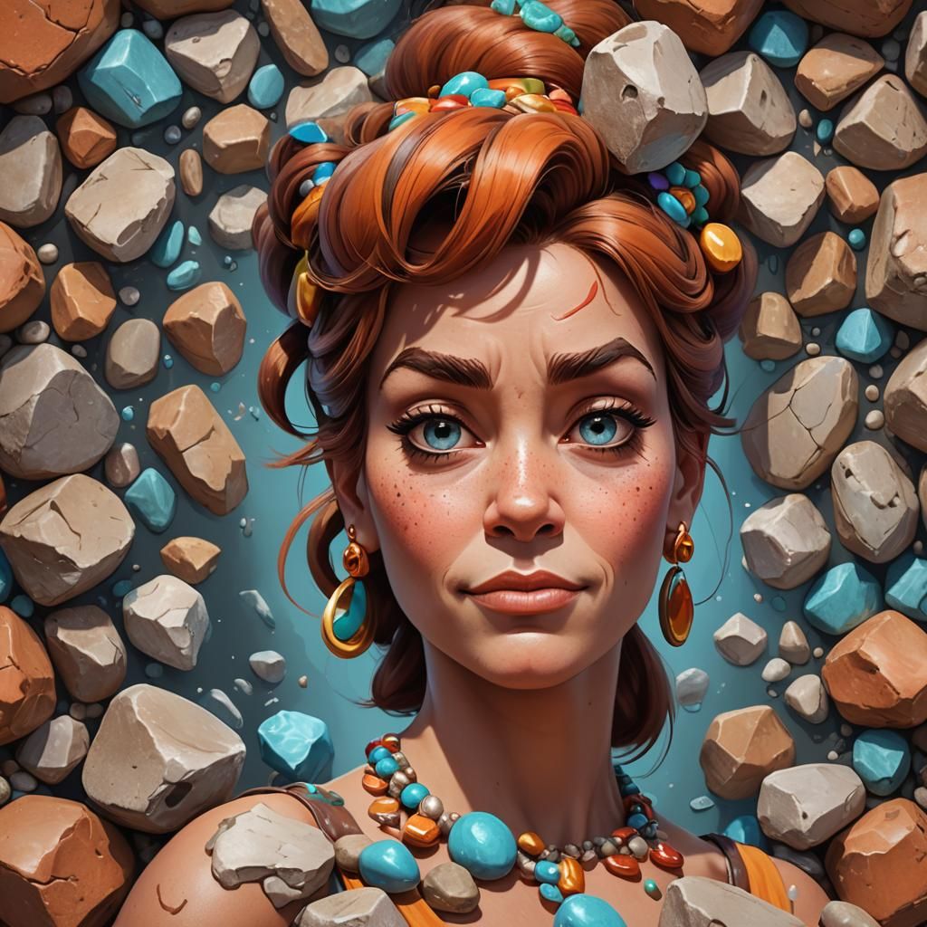 The Flintstones: Hyperdetailed Family Portrait