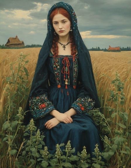 Portrait of a Beautiful Slavic Woman