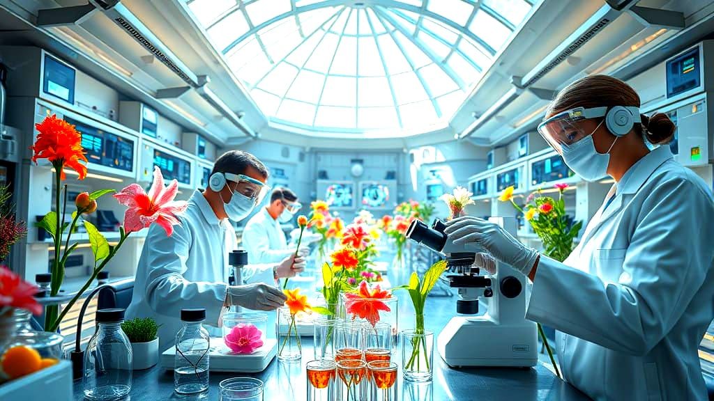 Surreal Botany Lab in Futuristic Style