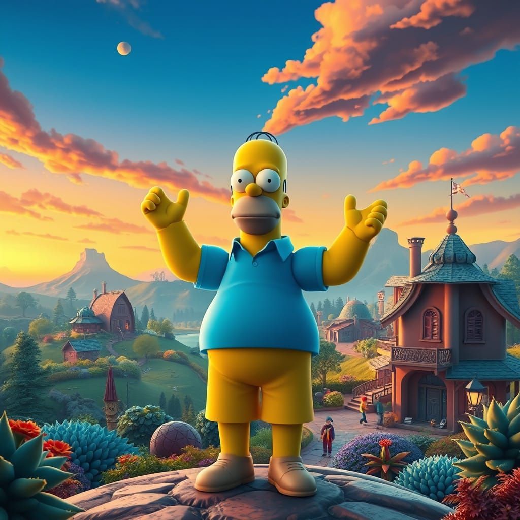 Sigma Triumphs in Vibrant, Dreamlike Landscape