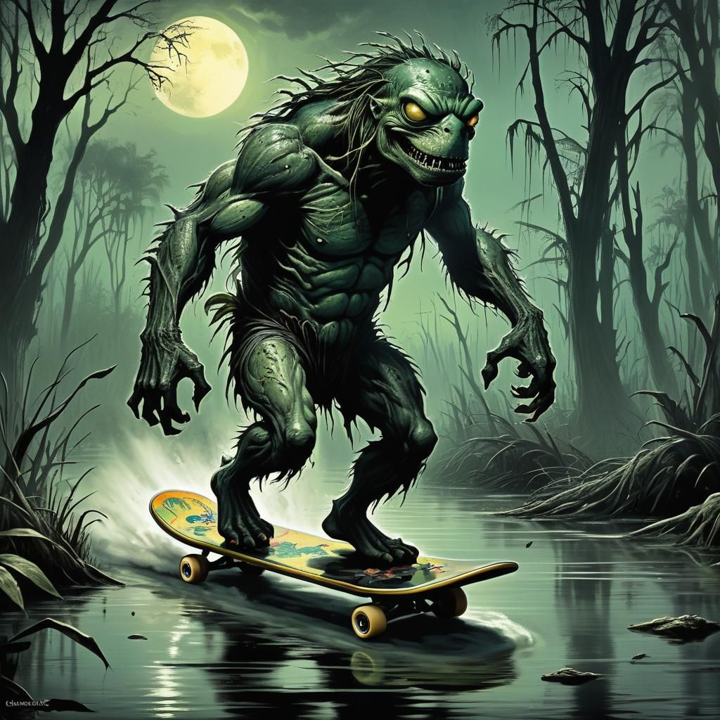 Creature From the Black Lagoon Skateboard Horror