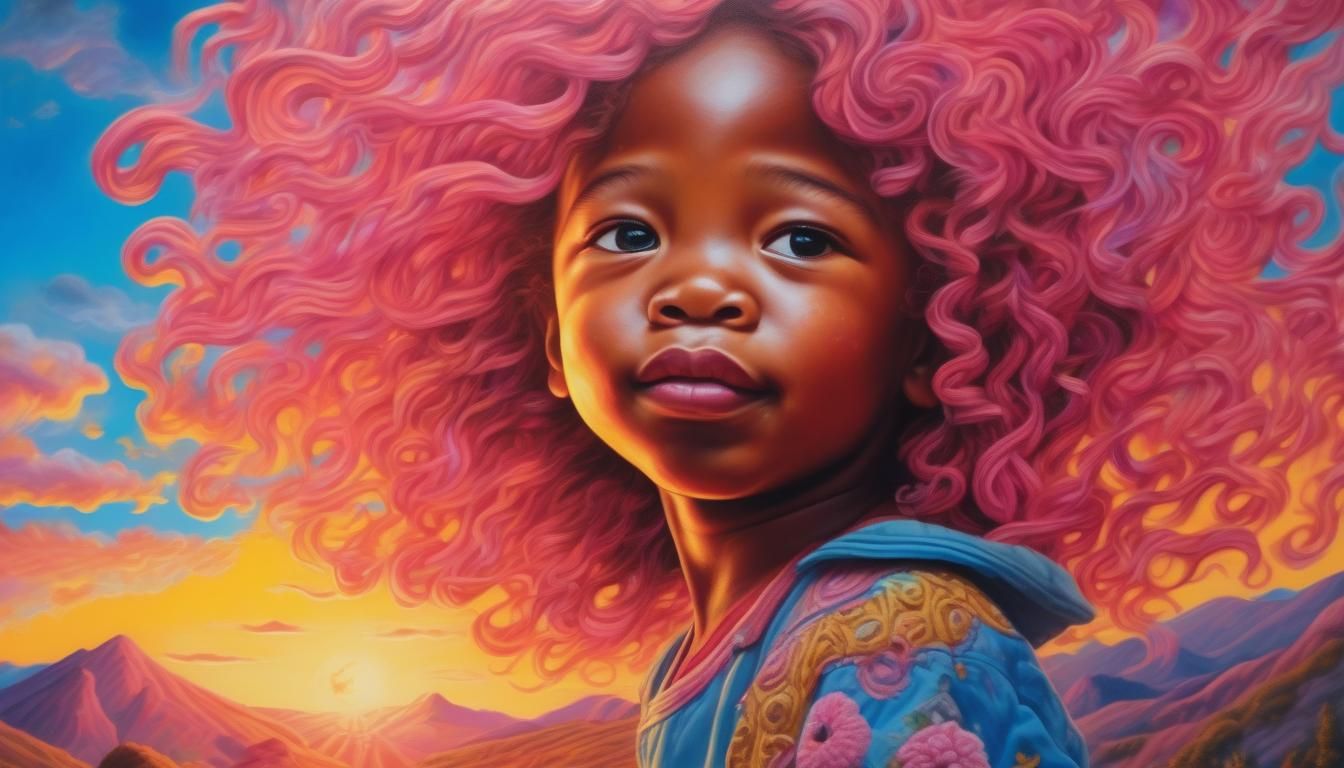 Radiant Joy in a Sunset Landscape