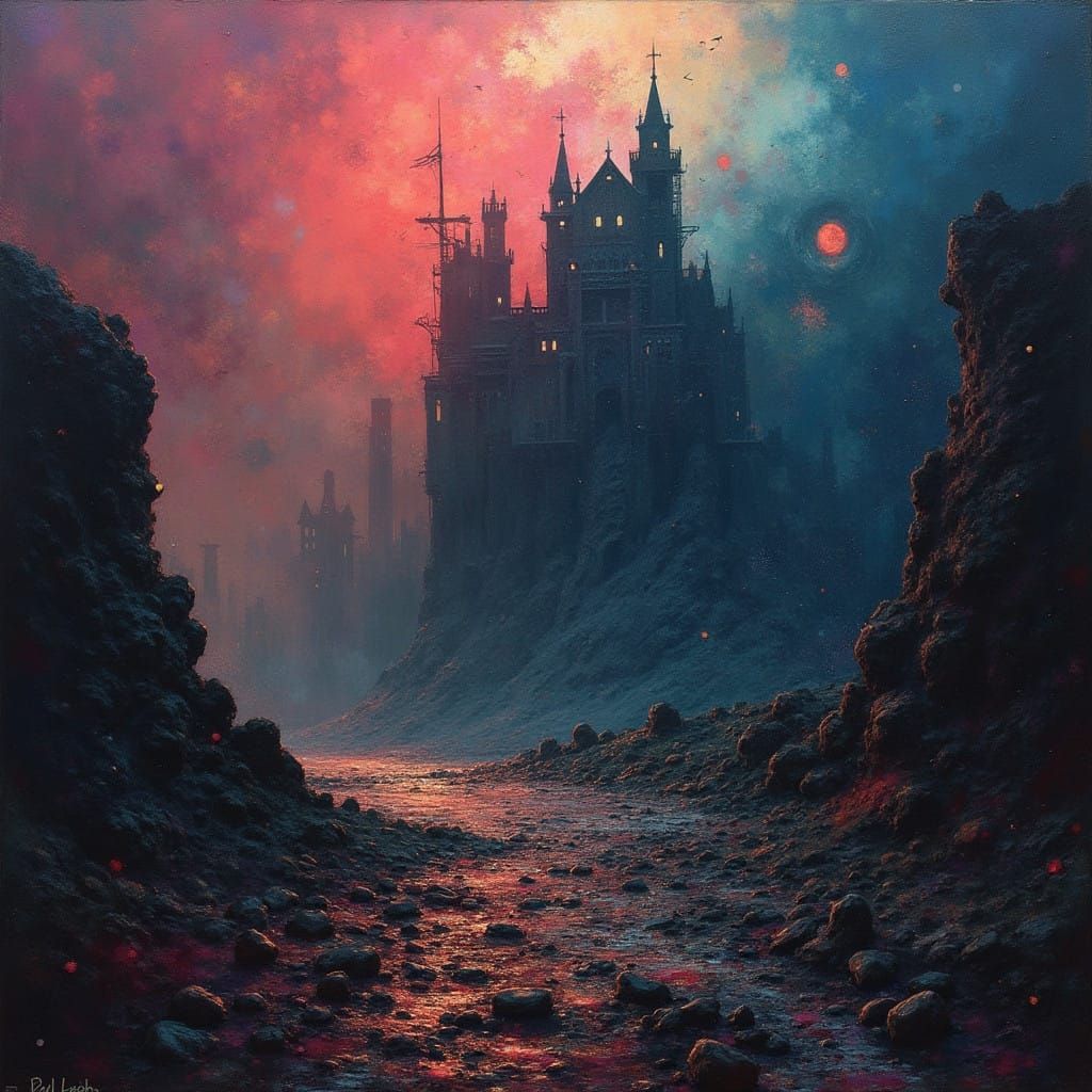 Grimdark Landscape in Dark Fantasy Style