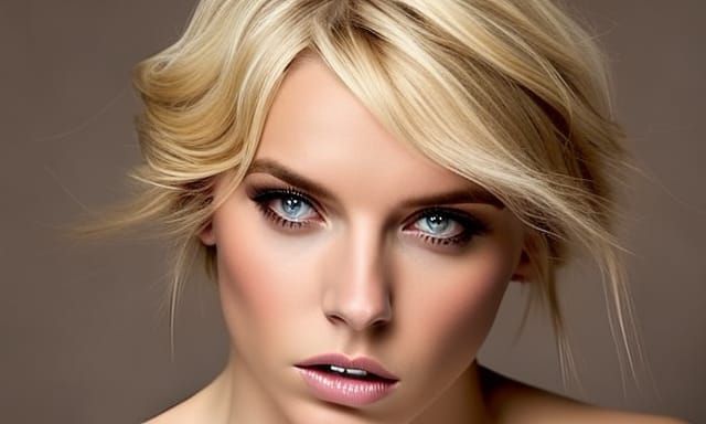 Exquisite Blonde Portrait in Dave Naz Style