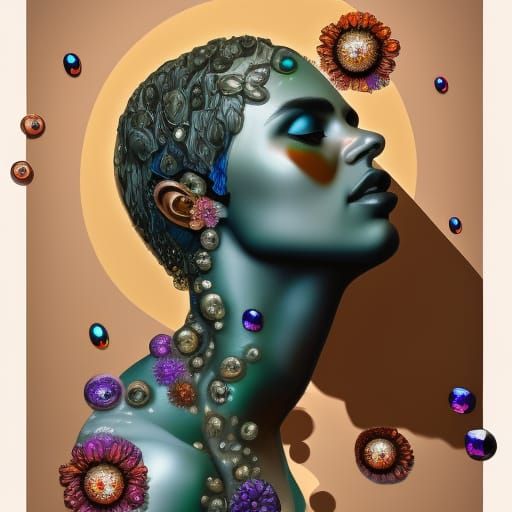 Molecular Beauty Crying Tears: A Renaissance Portrait