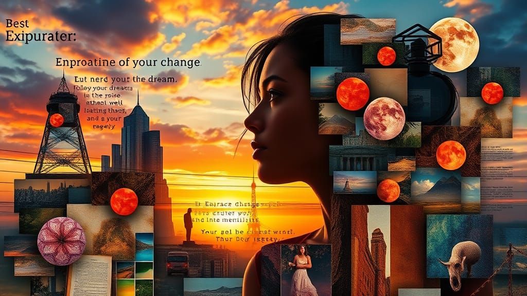 Empowering Self-Discovery in Vibrant 8K Collage