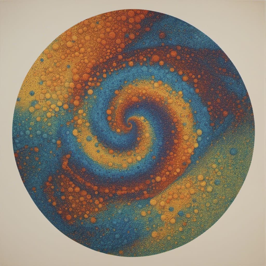 Psychedelic Spiral Pattern in Surrealist Style