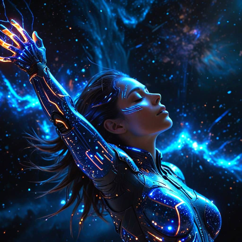 Vibrant Abstract Artwork in Energetic Aesthetic