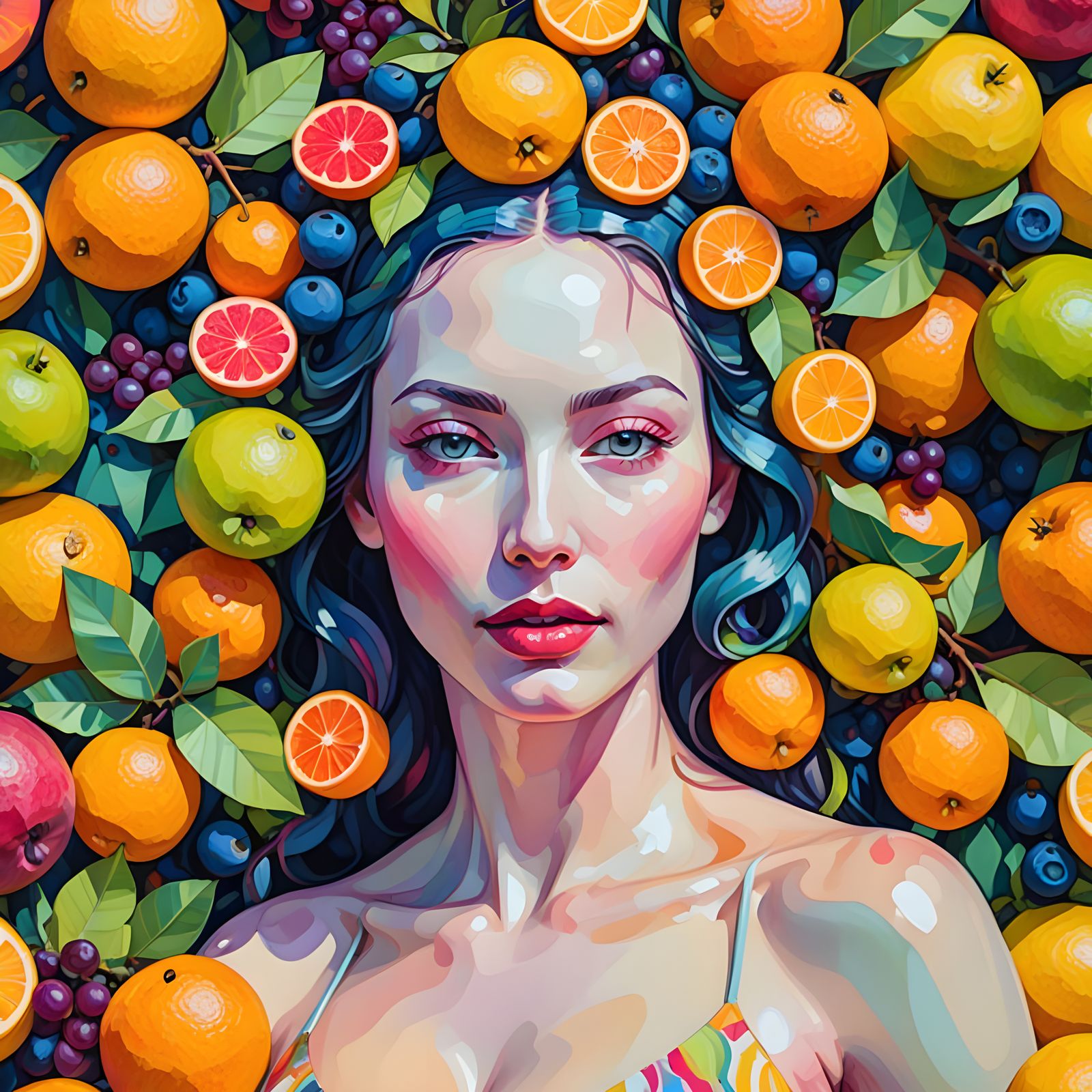 Fruit Goddess: Sensual Art Nude