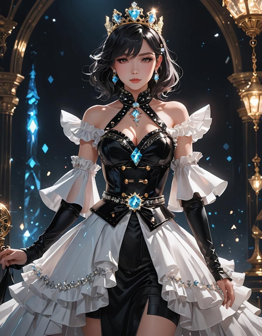 Crystal Ringmaster Suit in 3D Anime Art Style