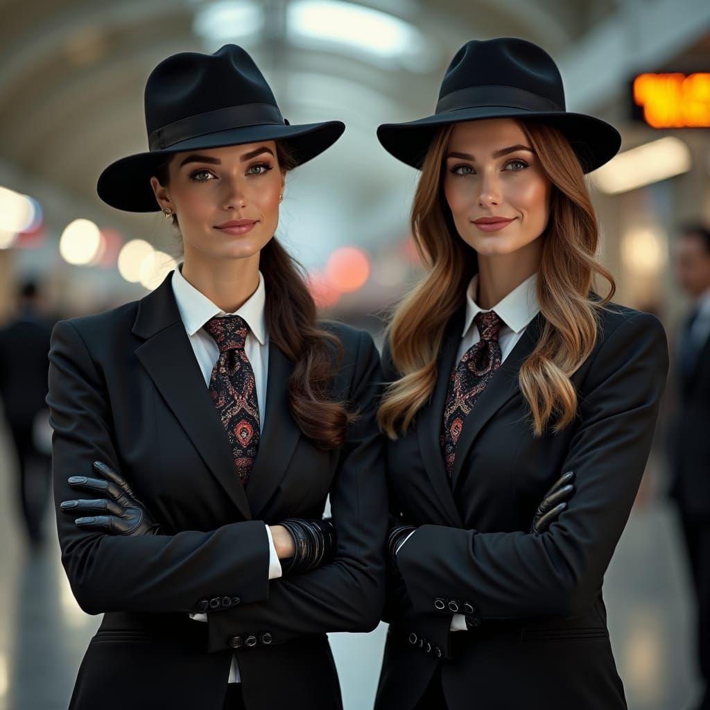 Sophisticated Businesswomen in Elegant Attire