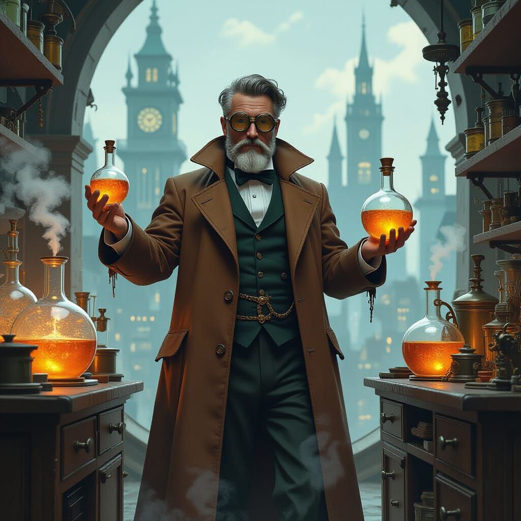 Victorian Scientist's Time Travel Adventure