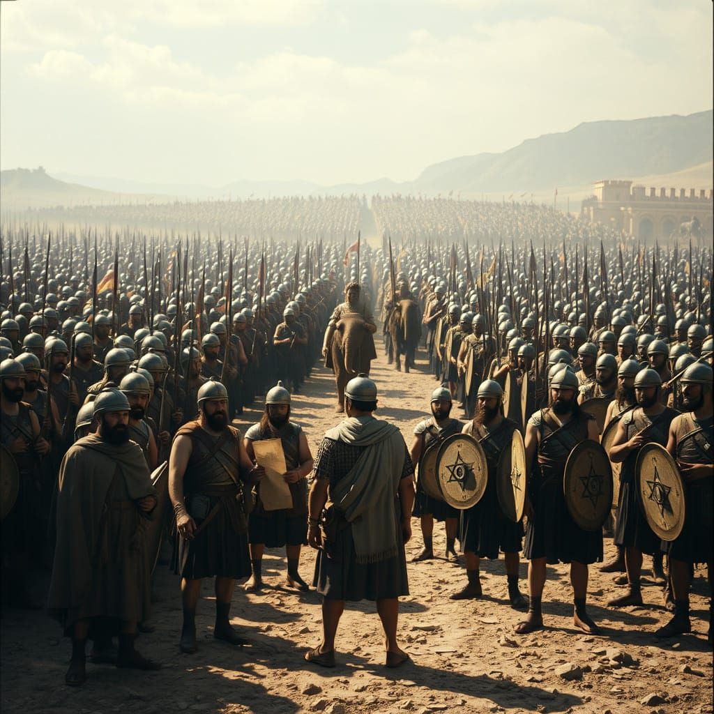 Epic Hasmonean Rebellion Moment, Cinematic Film Still