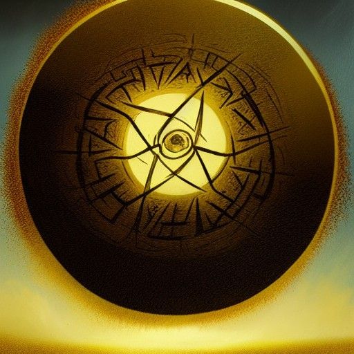 Sinister Hellish Crop Circle in Fantasy Art Style