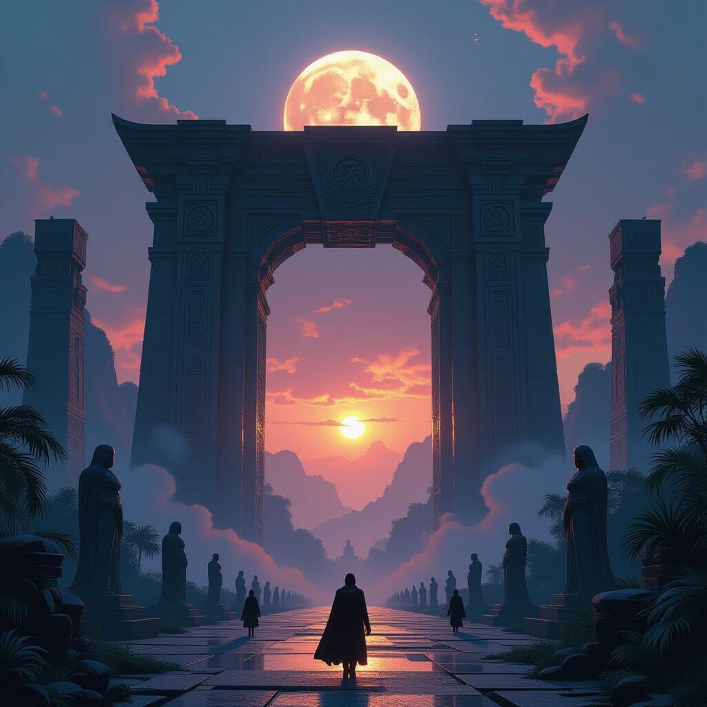 Infinity Gate on Jungle Planet Kesh in Giger Style