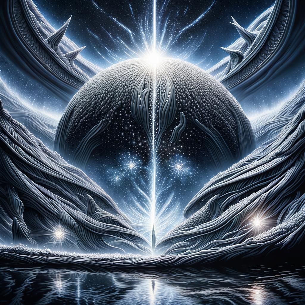 Silver Spaceship Sails on River of Stars