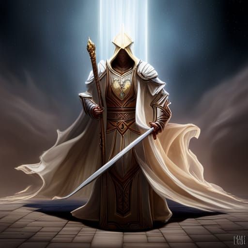 Tyrael, Diablo 2 Archangel of Justice with Flaming Sword