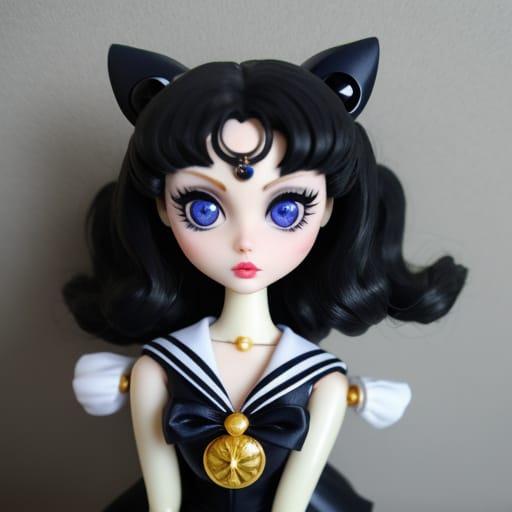 Big-Eyed Sailor Moon Pullip Doll in Plastic and Vinyl